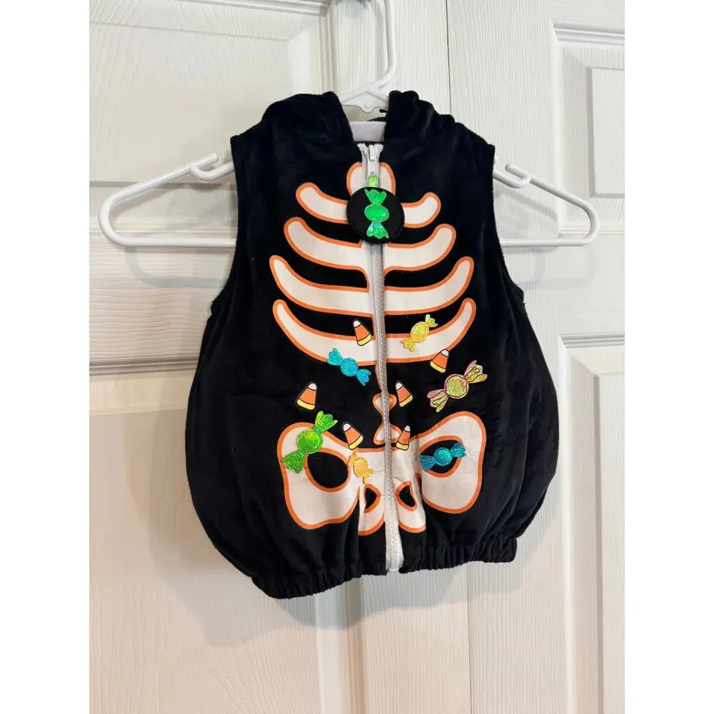 Hallows Even New Coloful Day of the Dead Skelton Halloween Costume Baby 6-9 mo